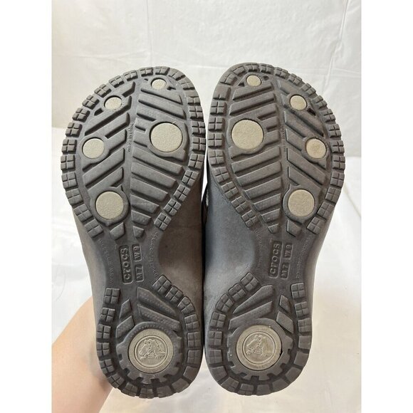 CROCS BROWN FLIP FLOP THONG SANDALS MENS 7 / WOMENS 9 - Picture 7 of 14